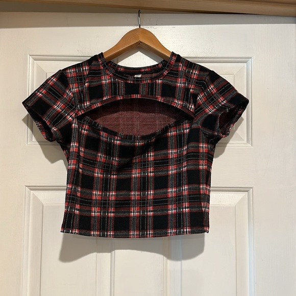 BP. outfit w/ pants and top. Red and black plaid. - Picture 5 of 6